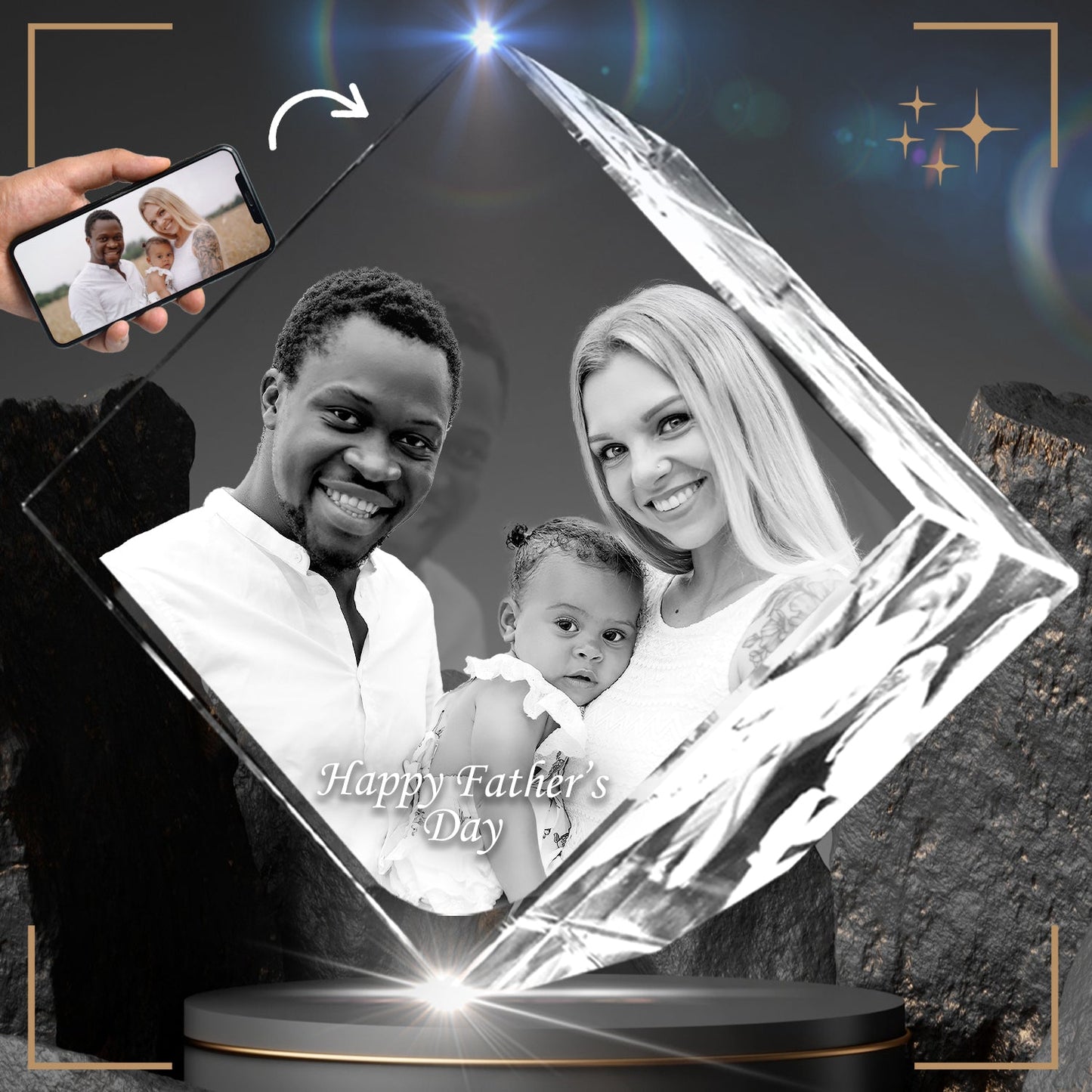 3D Almas Crystal