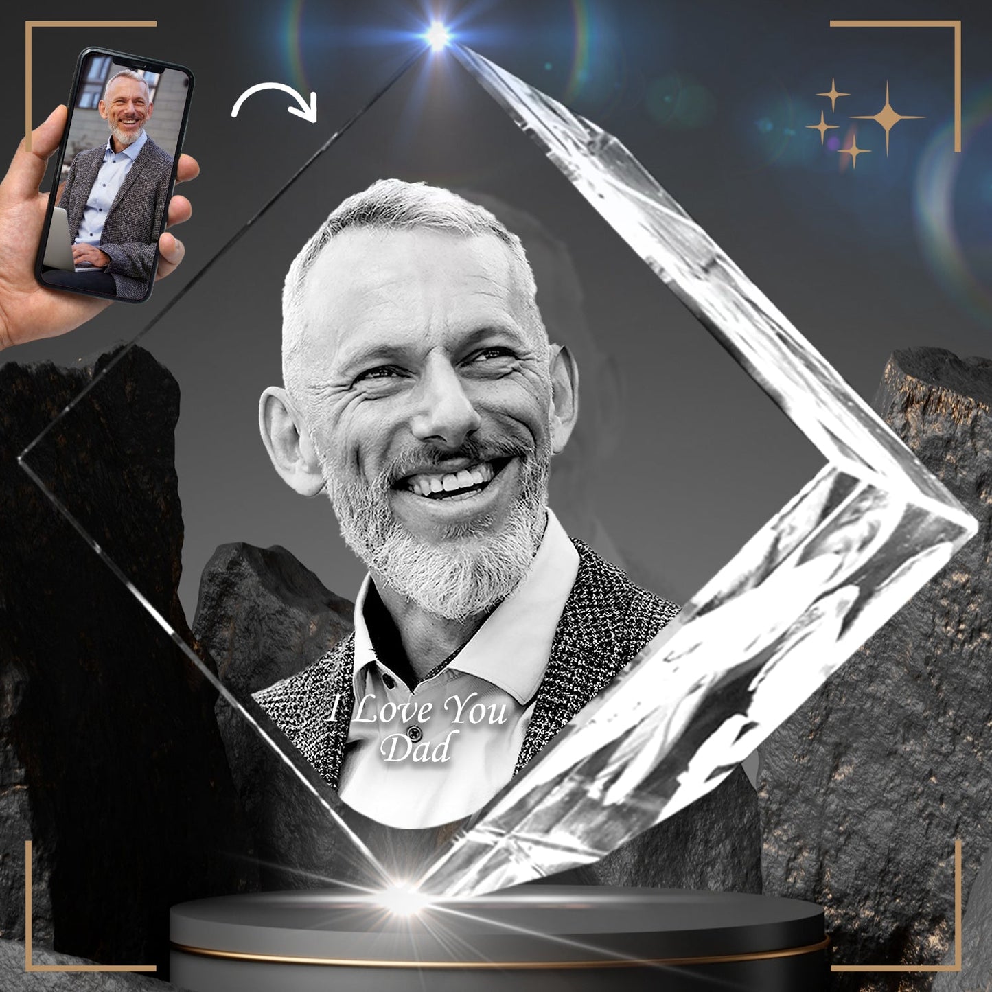 3D Almas Crystal